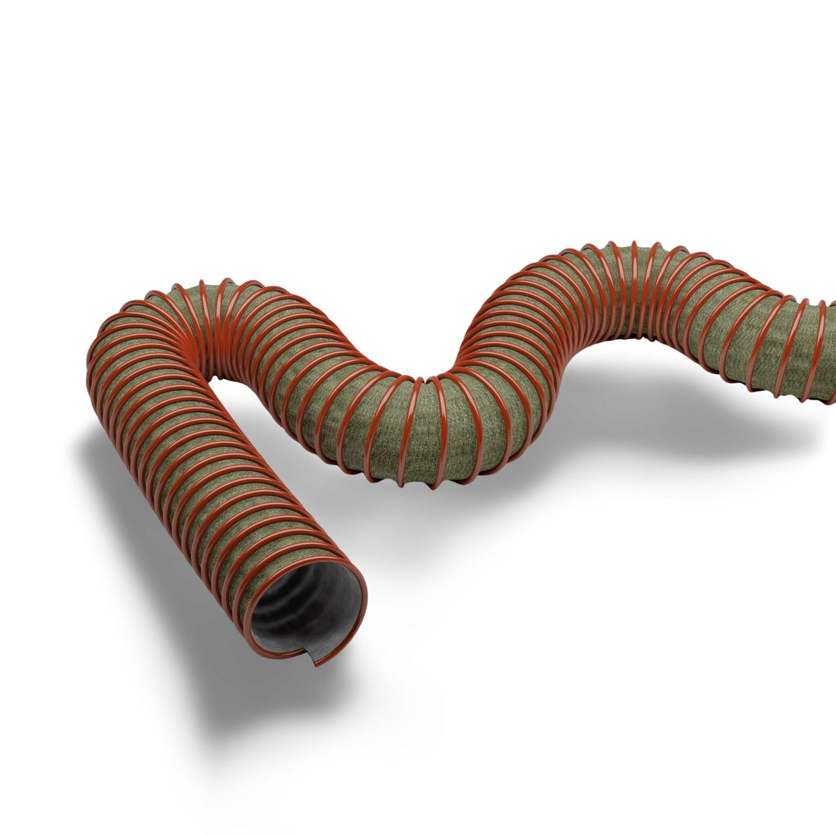 Carflex 300 flame-retardant vehicle exhaust hose — to 300°C, diesel-soot abrasion resistant