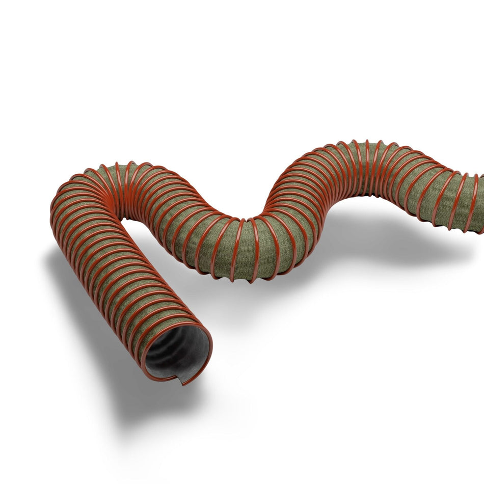 Carflex 300 flame-retardant vehicle exhaust hose — to 300°C, diesel-soot abrasion resistant