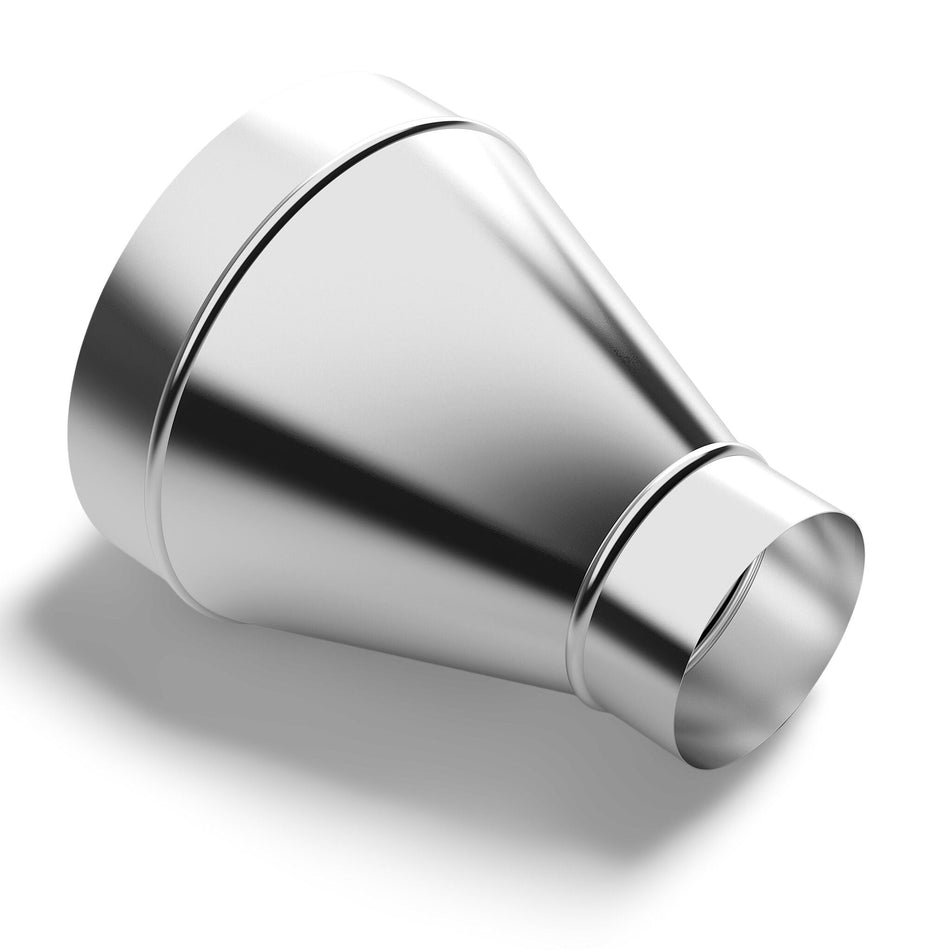 Galvanised symmetrical hose reducer for connecting two hoses of different diameters