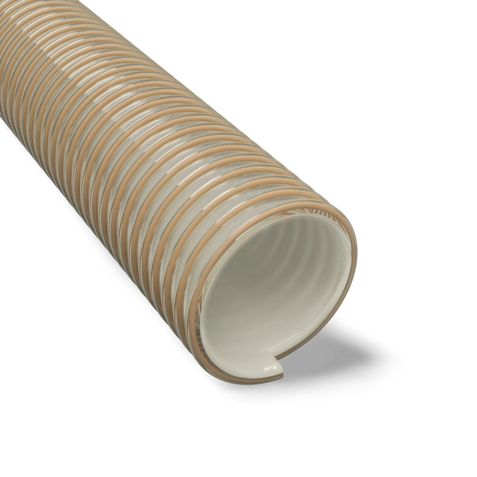 Master-PUR Inline polyurethane suction hose — heavy-duty, smooth-bore, antistatic, abrasion-resistant