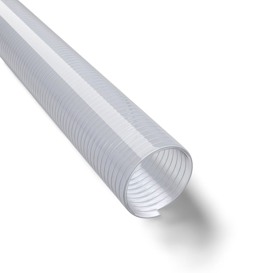 Polderflex PVC clear steel-wire suction hose — pressure- and vacuum-proof, oil- and acid-resistant
