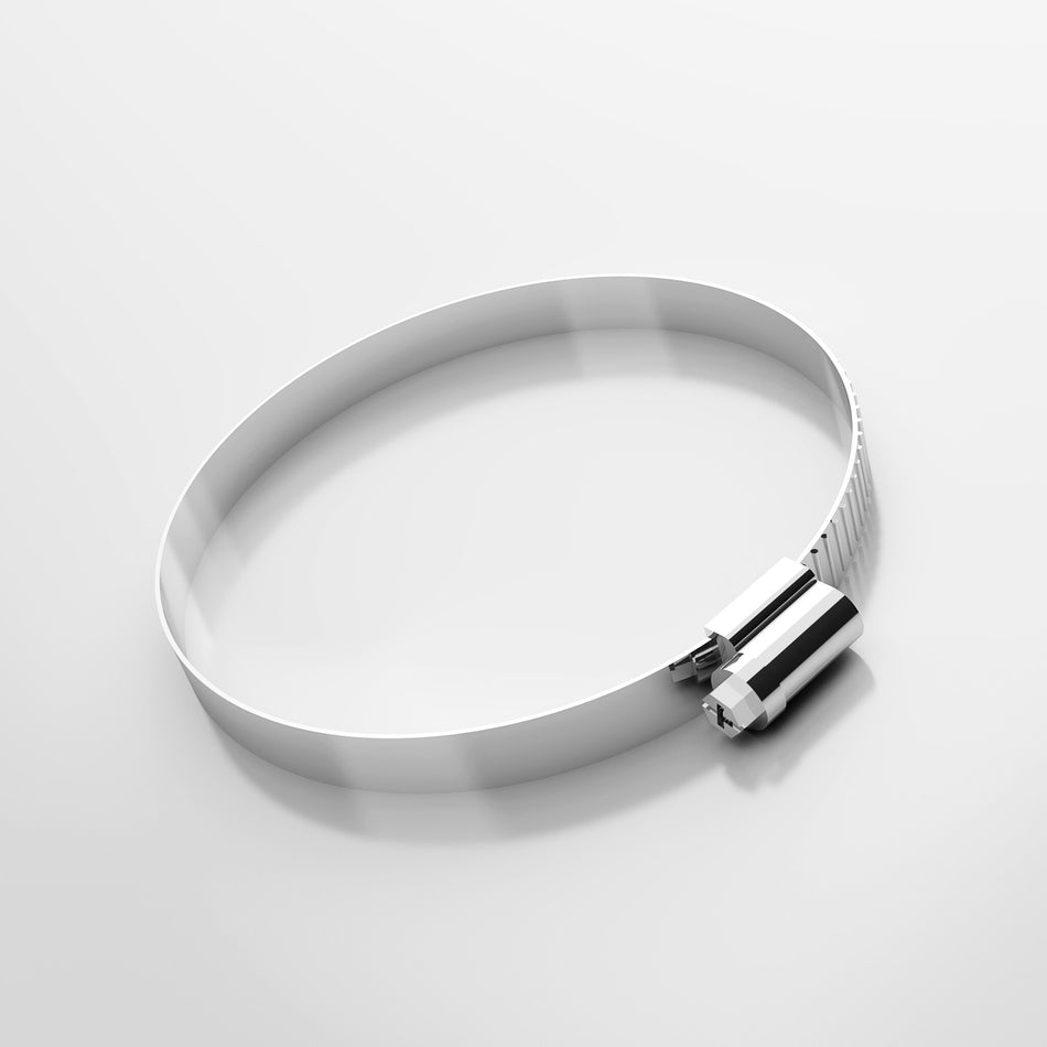 Galvanised worm-drive hose clamp — additional view